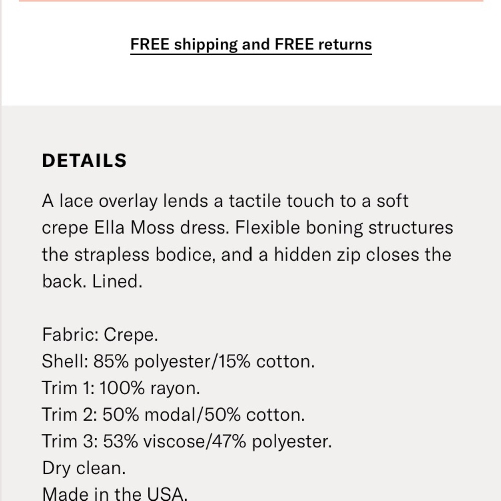 Ella Moss Lily Strapless Dress - Picture 5 of 5